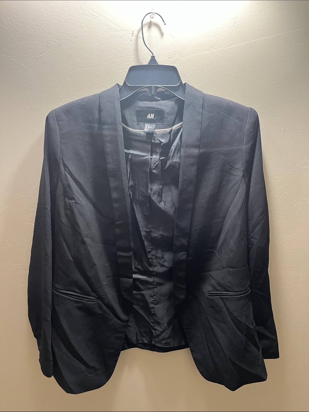 H&M Black Men's Shawl Lapel Blazer